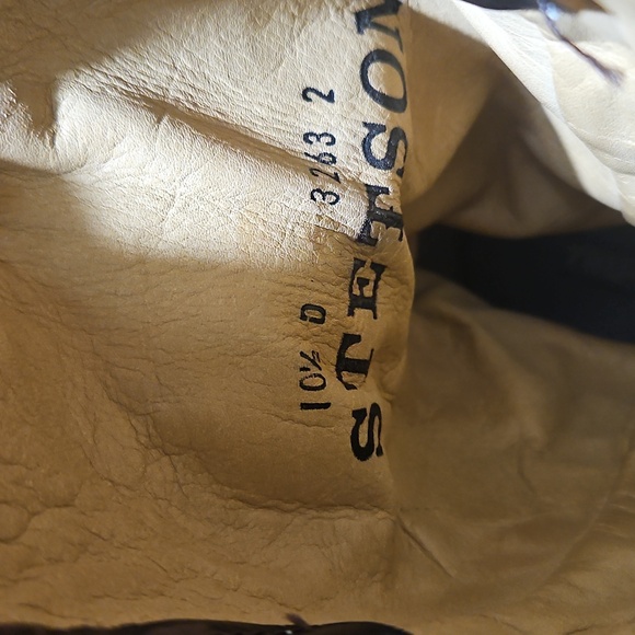 Stetson Black Leather Cowboy Boots - Picture 4 of 7